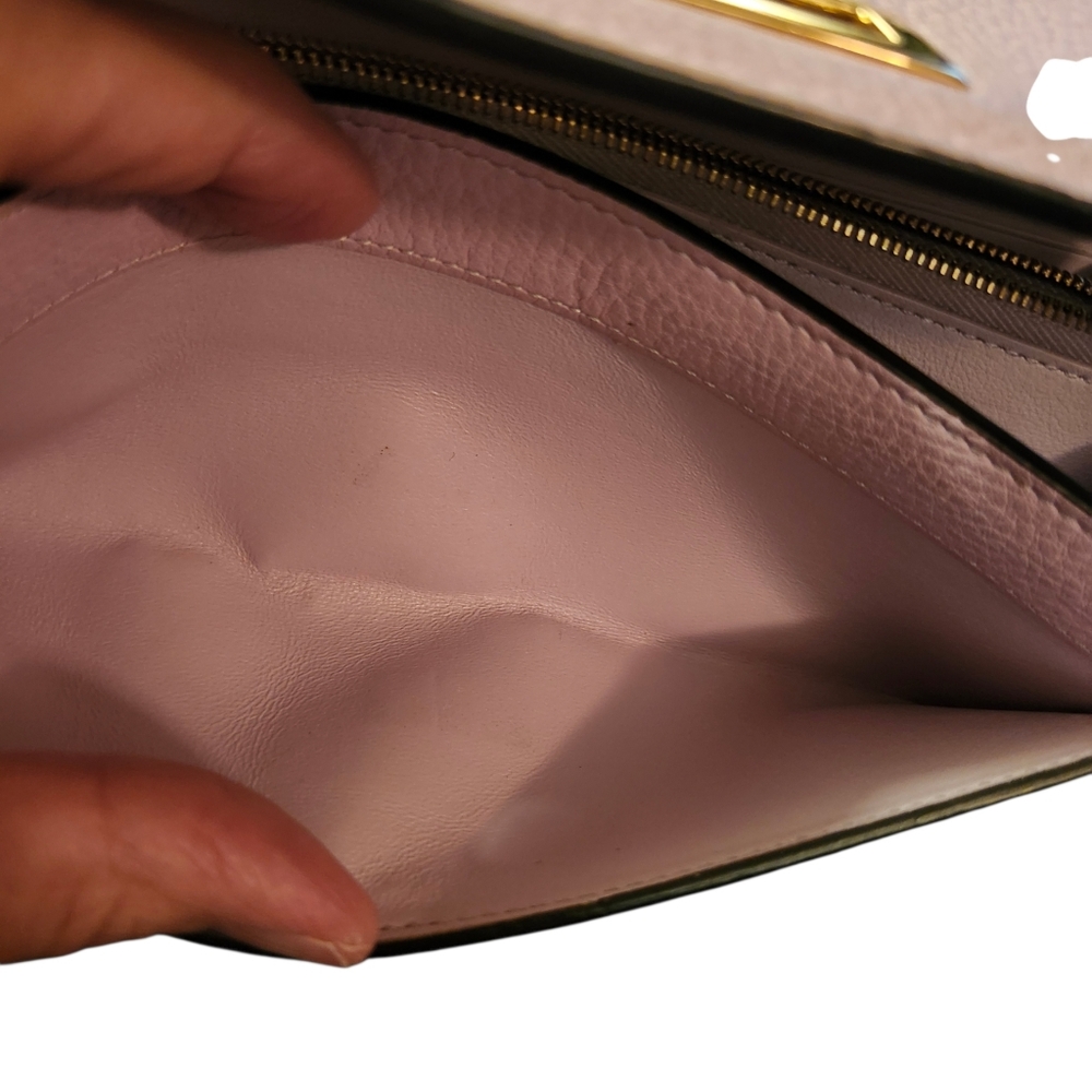 Fendi Blush Leather Wallet with Gold Detail - Picture 9 of 14